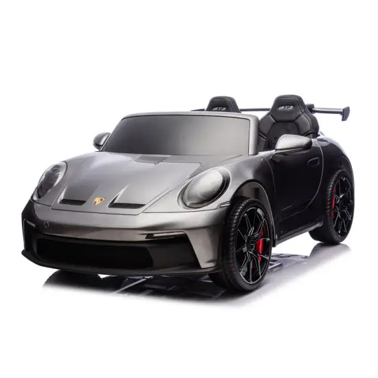 Pilkas elektrinis automobilis DK-P911 Porsche GT3 Elektrinės mašinėlės vaikams