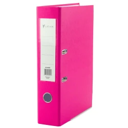 Rožinis dokumentų segtuvas su svirtiniu mechanizmu A4/80 mm