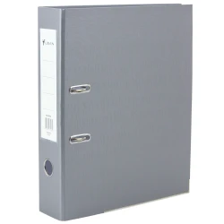 Pilkas dokumentų segtuvas su svirtiniu mechanizmu A4/80mm