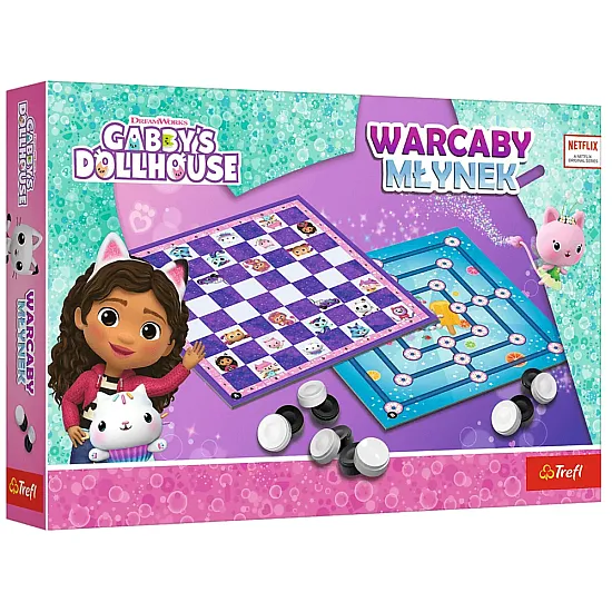 Gabby's Dollhouse Trefl 02800 Šaškės ir malūnas Stalo ir sporto žaidimai