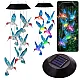 Solar Garden LED Lamps Hummingbird Bells Blue 70cm