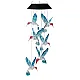 Solar Garden LED Lamps Hummingbird Bells Blue 70cm