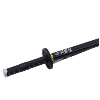 Black metal sword pen, black ink Katana Sword
