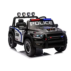 Elektinis juodas policijos automobilis RAM ZB629-P