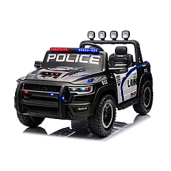Elektinis juodas policijos automobilis RAM ZB629-P