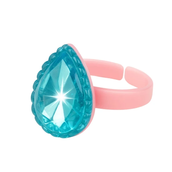 Vaikiški žiedai su spalvotais deimantais 50 vnt Grožio rinkiniai