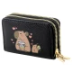 Juoda dviejų skyrių piniginė su kortelių skyreliais Kapibara 12,5 x 8,5 cm Kuprinės ir krepšiai