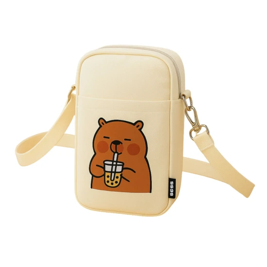 Baltas pečių krepšys su reguliuojamu diržu, 20 x 14,5 cm Kuprinės