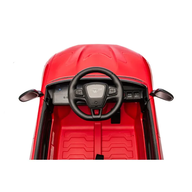 Raudonas elektrinis automobilis Ford Mustang Mach-E Elektrinės mašinėlės vaikams
