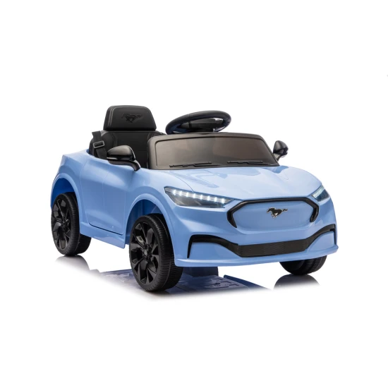 Mėlynas Ford Mustang Mach-E akumuliatoriumi varomas automobilis Automobiliai