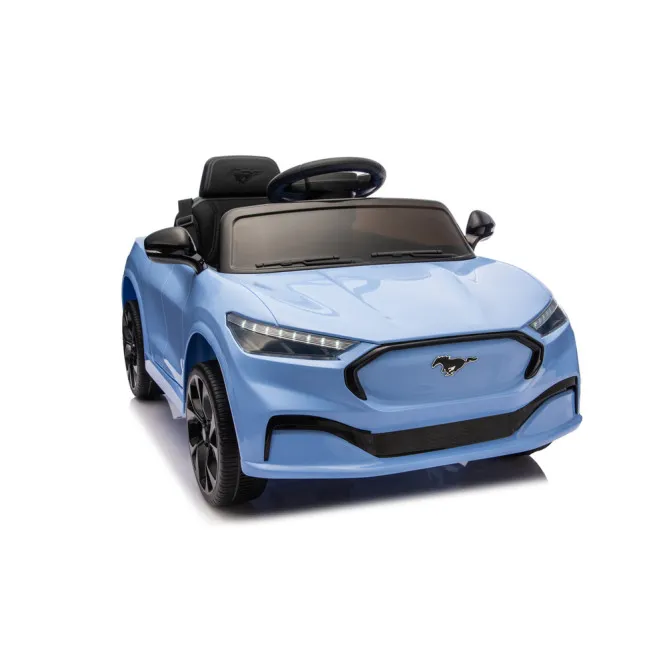 Mėlynas Ford Mustang Mach-E akumuliatoriumi varomas automobilis Automobiliai