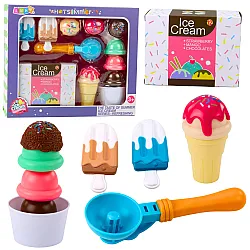 Saldumu komplekts: saldējums bērniem, saldējuma mērcītes, 14 gab.