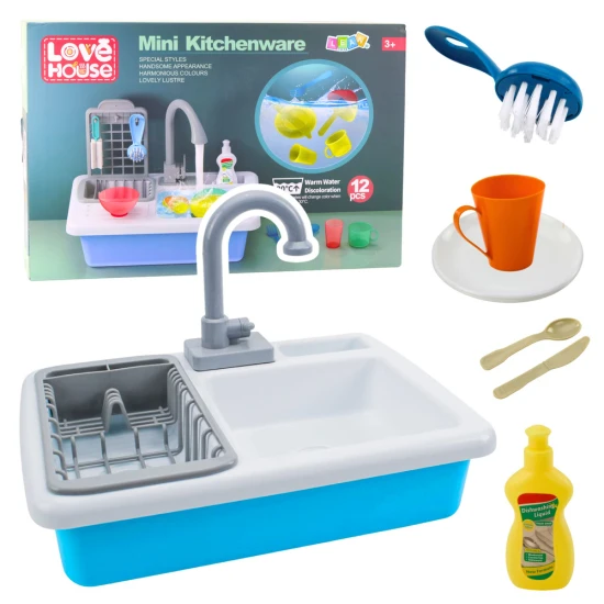 Virtuvės kriauklė su vandens cirkuliacija ir priedais 12 vnt. Buitiniai prietaisai, virtuvės