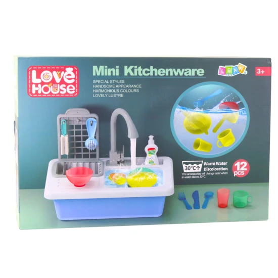 Virtuvės kriauklė su vandens cirkuliacija ir priedais 12 vnt. Buitiniai prietaisai, virtuvės