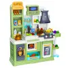 Green kitchenette with accessories 64 pcs. Household appliances, kitchens