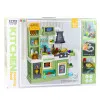Green kitchenette with accessories 64 pcs. Household appliances, kitchens