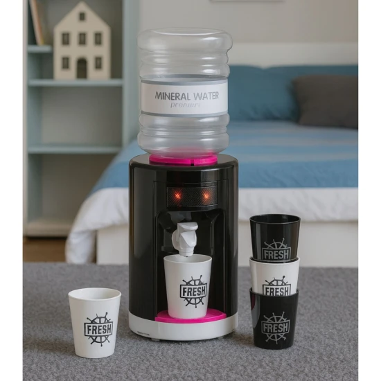 Žaislinis rožinis vandens pilstytuvas su šviesomis ir garsais Buitiniai prietaisai, virtuvės