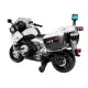 Baltas BMW policijos motociklas