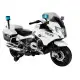 Baltas BMW policijos motociklas