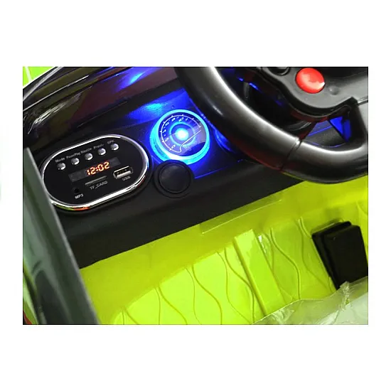 HL1638 žalias akumulaitorinis automobilis Elektrinės mašinėlės vaikams