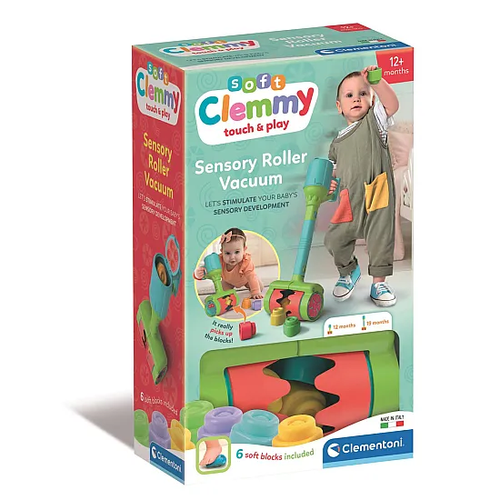 Clemmy Sensory Vacuum Cleaner Soft Blocks & Sorter Clementoni 17975