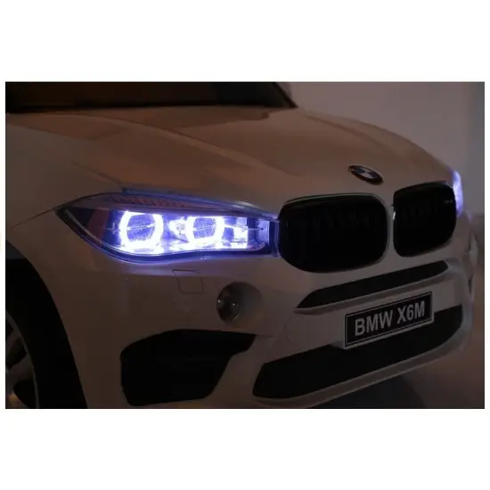 Baltas BMW X6M akumuliatorinis automobilis Automobiliai