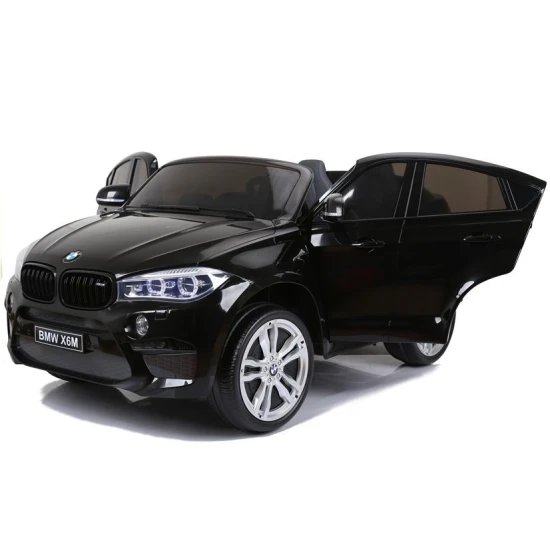 Juodas BMW X6M akumuliatorinis automobilis Automobiliai