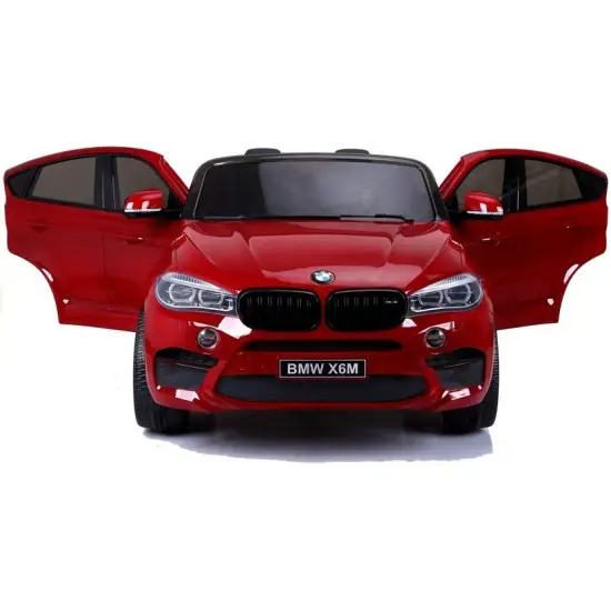 Raudonas BMW X6M akumuliatorinis automobilis Automobiliai