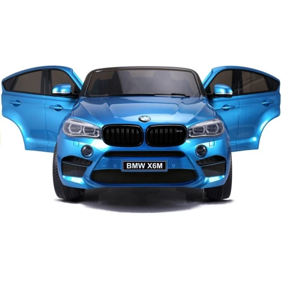 Mėlynas BMW  X6M akumuliatorinis automobilis Automobiliai