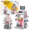 Dentist's set Medical trolley lights pink 26 pcs.