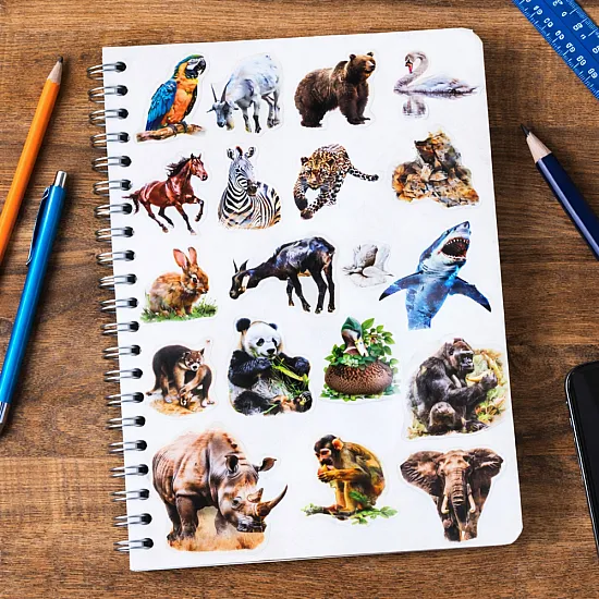 Wildlife Sticker Set, 50 pcs. Small stationery items