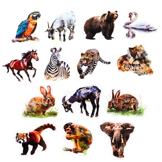Wildlife Sticker Set, 50 pcs. Small stationery items