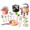 Kitchen set: pots, kitchen utensils, cooking utensils, pink, 32 pieces Household appliances, kitchens