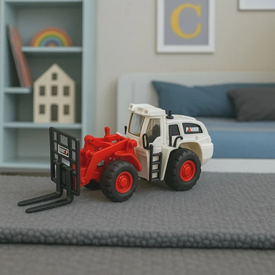 Šakinis krautuvas su metalinėmis šakėmis Žaisliniai automobiliai