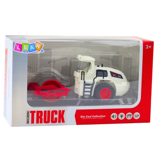 Balta statybinė transporto priemonė kelio volas Žaisliniai automobiliai