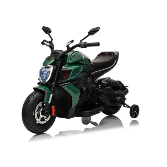 Žalias elektrinis motociklas Bentley Ducati Diavel V4 XMX656 Elektrinės mašinėlės vaikams