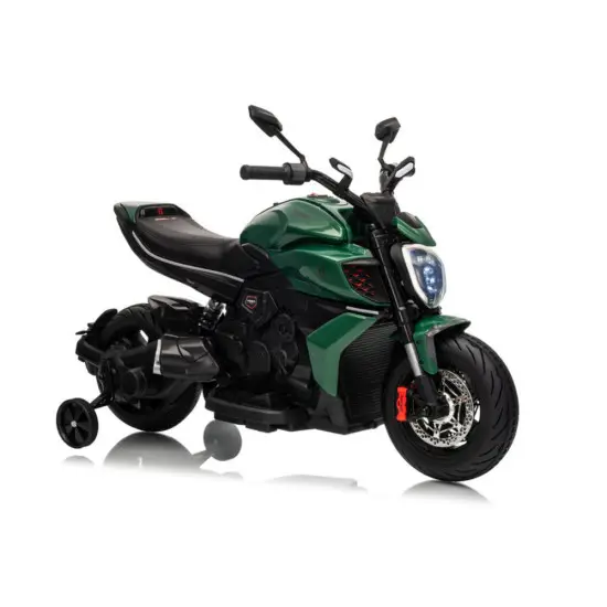 Žalias elektrinis motociklas Bentley Ducati Diavel V4 XMX656 Elektrinės mašinėlės vaikams