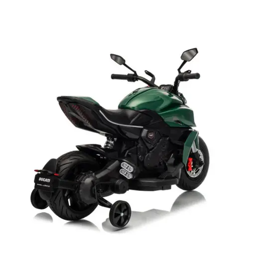 Žalias elektrinis motociklas Bentley Ducati Diavel V4 XMX656 Elektrinės mašinėlės vaikams