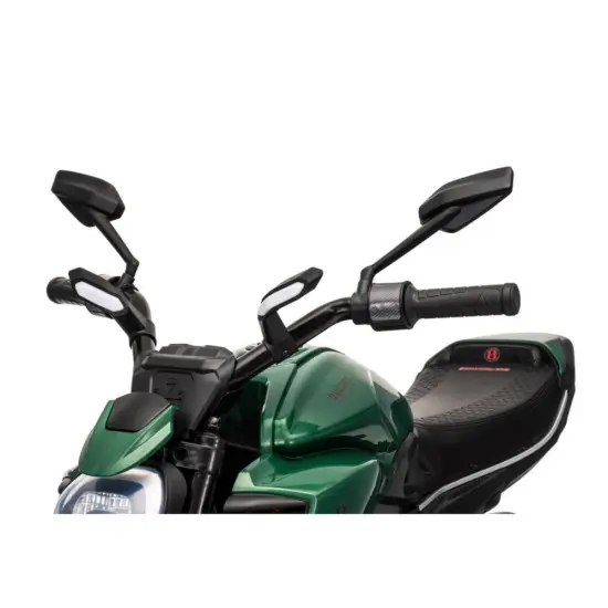 Žalias elektrinis motociklas Bentley Ducati Diavel V4 XMX656 Elektrinės mašinėlės vaikams