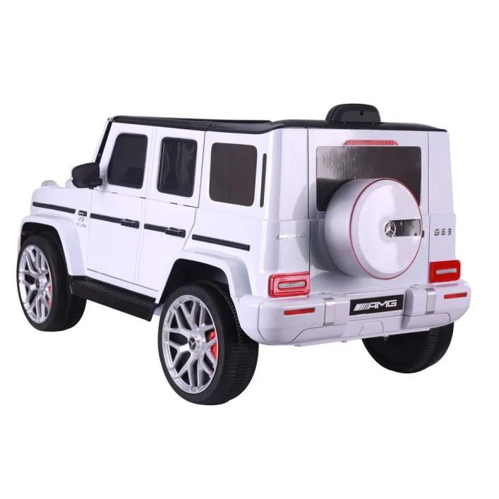 Baltas elektrinis automobilis Mercedes G63 S306-1 Elektrinės mašinėlės vaikams