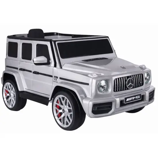 Sidabrinis elektrinis automobilis Mercedes G63 S306-1 Elektrinės mašinėlės vaikams