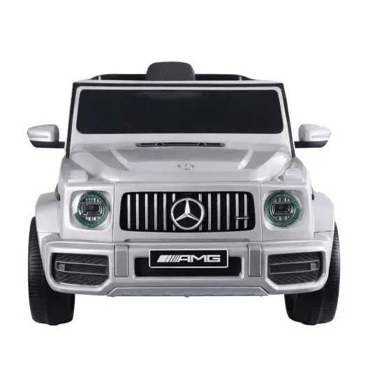 Sidabrinis elektrinis automobilis Mercedes G63 S306-1 Elektrinės mašinėlės vaikams