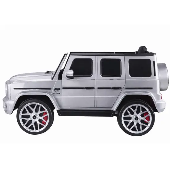 Sidabrinis elektrinis automobilis Mercedes G63 S306-1 Elektrinės mašinėlės vaikams