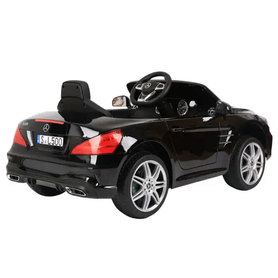 Juodas elektrinis automobilis Mercedes SL500 S506 Elektrinės mašinėlės vaikams