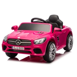 Rožinis elektrinis automobilis Mercedes SL500 S506