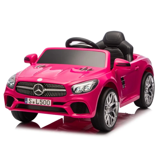Rožinis elektrinis automobilis Mercedes SL500 S506 Elektrinės mašinėlės vaikams