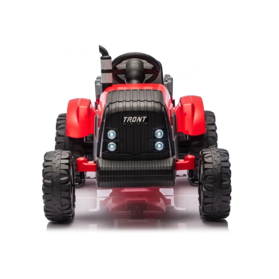 Raudonas elektrinis traktorius CH9959B su priekaba Elektrinės mašinėlės vaikams