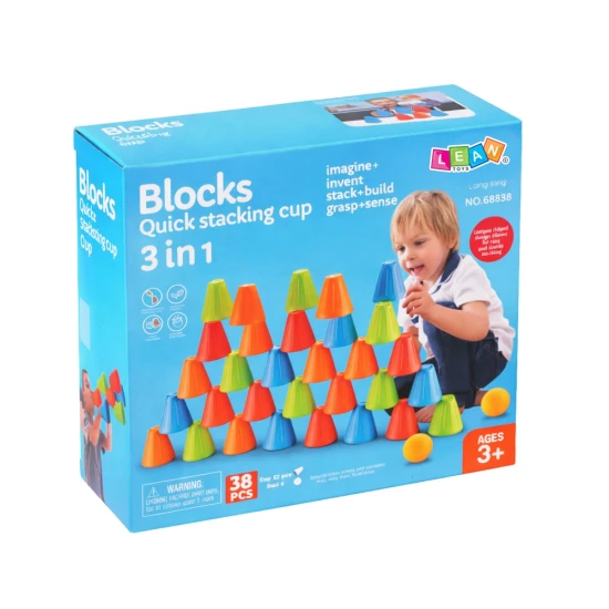 Educational Skill Game Fast Cups 3in1 Balls Cups 38 pcs. Stalo ir sporto žaidimai