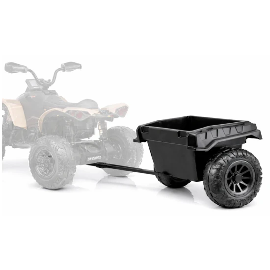 5988-B Universali priekaba akumuliatorinėms transporto priemonėms, juodos spalvos Elektrinės mašinėlės vaikams