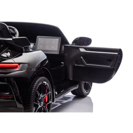 Juodas elektrinis automobilis DK-P911 Porsche GT3 Elektrinės mašinėlės vaikams